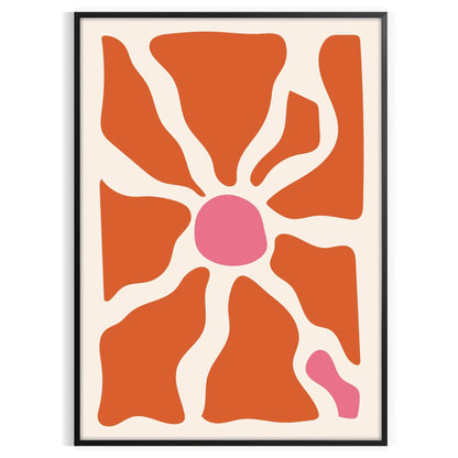 space Boho Abstract 16 Framed Wall Art captivating poster warm brown orange hues perfect touch bohemian charm home decor piece thoughtful gift standalone print