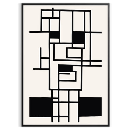 space Boho Abstract 25 poster gray black hues wall art modern elegance gift stylish decor addition framed unframed versions style