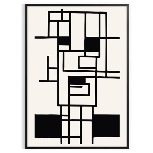 space Boho Abstract 25 poster gray black hues wall art modern elegance gift stylish decor addition framed unframed versions style