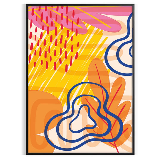 space boho wall art abstract poster touch elegance creativity gift personal decor artwork available variety sizes A4 cm A0 today