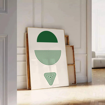 space Boho Abstract 11 poster elegant gray green tones captivating art wall piece perfect touch style room gift personal decor taste