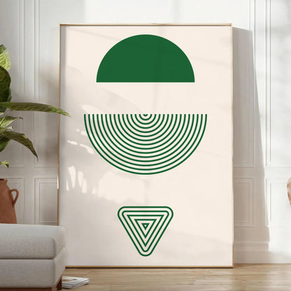 space Boho Abstract 11 poster elegant gray green tones captivating art wall piece perfect touch style room gift personal decor taste