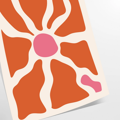 space Boho Abstract 16 Framed Wall Art captivating poster warm brown orange hues perfect touch bohemian charm home decor piece thoughtful gift standalone print