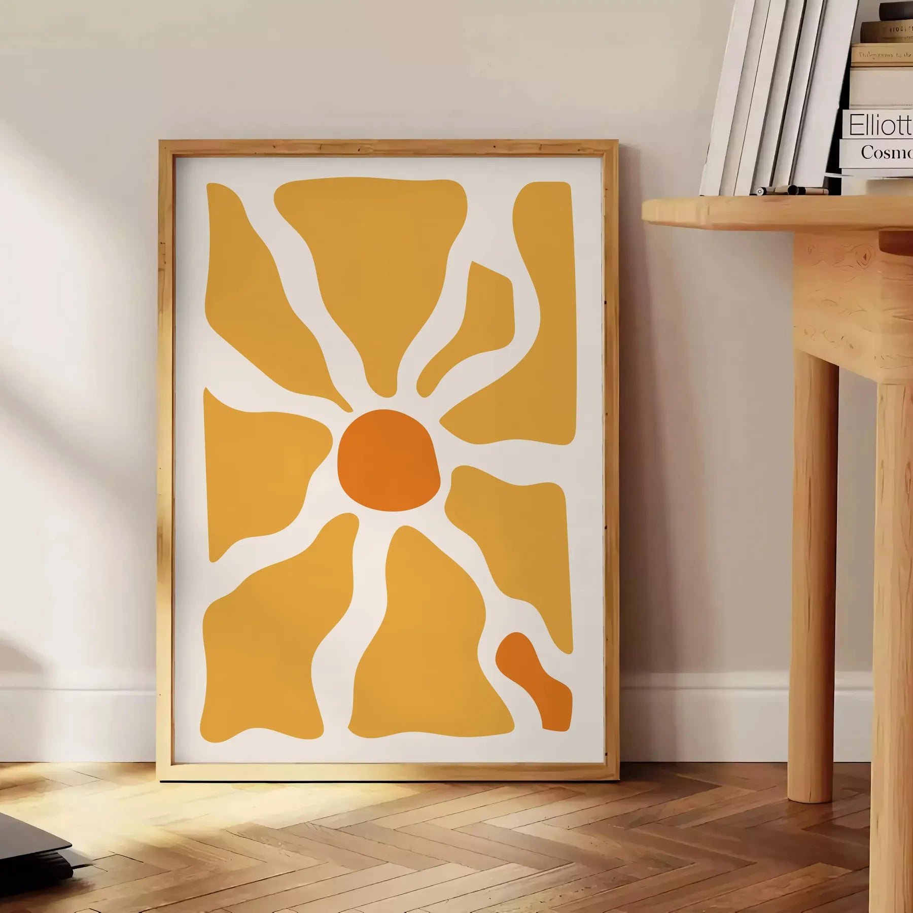 space Boho Abstract 17 wall art stunning poster earthy browns vibrant yellows perfect vibe room gift chic personal touch sizes A4 cm A0