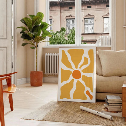 space Boho Abstract 17 wall art stunning poster earthy browns vibrant yellows perfect vibe room gift chic personal touch sizes A4 cm A0