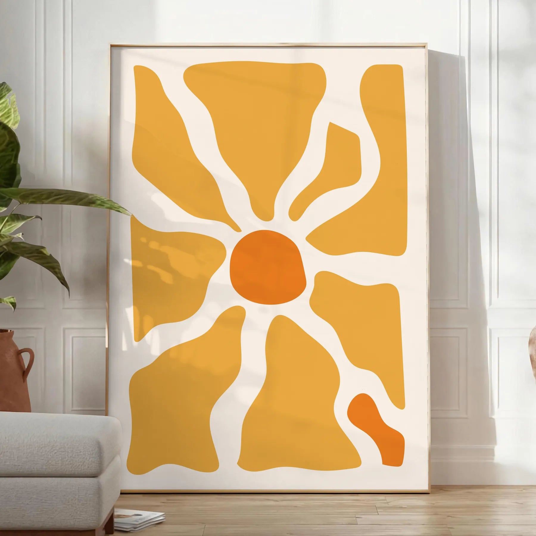 space Boho Abstract 17 wall art stunning poster earthy browns vibrant yellows perfect vibe room gift chic personal touch sizes A4 cm A0