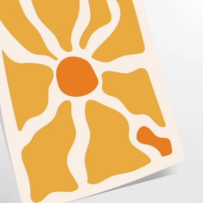 space Boho Abstract 17 wall art stunning poster earthy browns vibrant yellows perfect vibe room gift chic personal touch sizes A4 cm A0