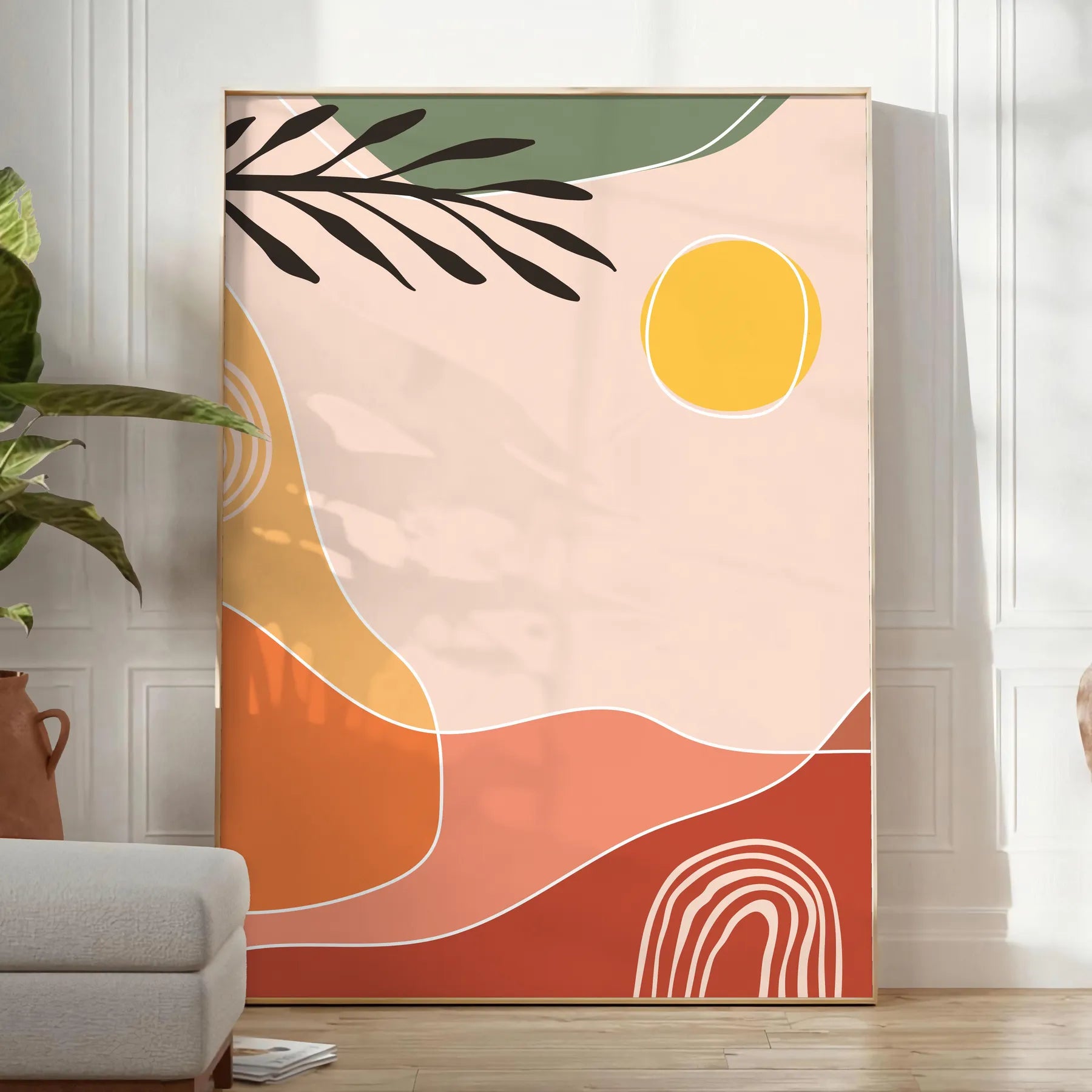 space Boho Framed Wall Art stunning poster abstract 20 designs green orange unique gift vibrant artwork charm room unframed versions perfect fit home office