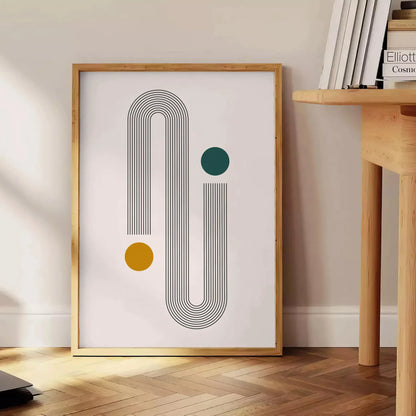space Boho Poster captivating Abstract 26 design serene gray green hues wall art enthusiasts unique gift print touch elegance room A4 cm A0 sizes