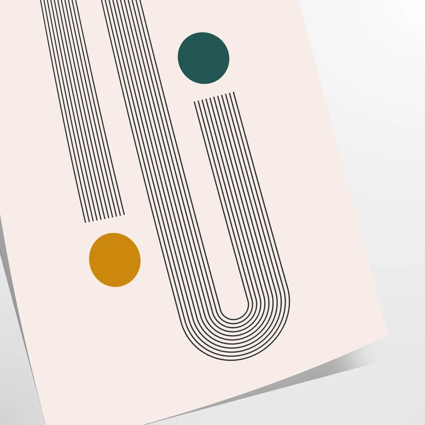 space Boho Poster captivating Abstract 26 design serene gray green hues wall art enthusiasts unique gift print touch elegance room A4 cm A0 sizes