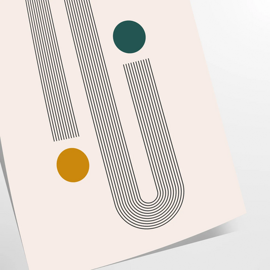 space Boho Poster captivating Abstract 26 design serene gray green hues wall art enthusiasts unique gift print touch elegance room A4 cm A0 sizes