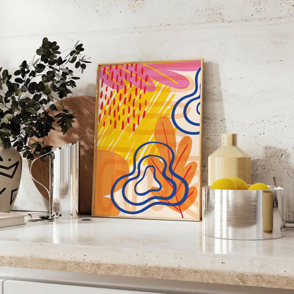 space boho wall art abstract poster touch elegance creativity gift personal decor artwork available variety sizes A4 cm A0 today