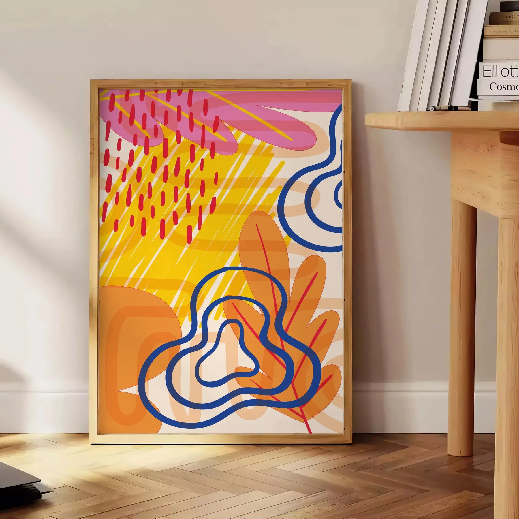 space boho wall art abstract poster touch elegance creativity gift personal decor artwork available variety sizes A4 cm A0 today