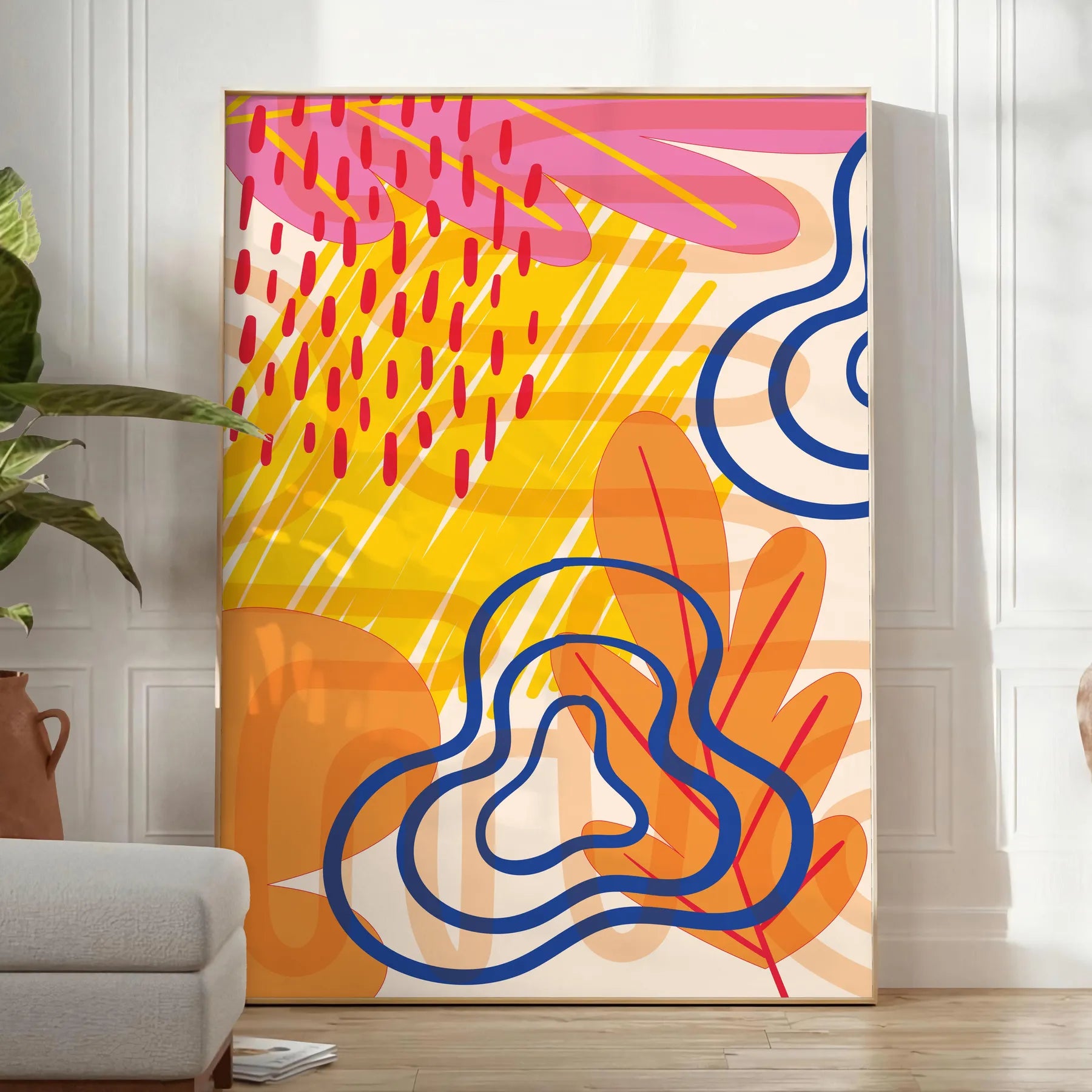 space boho wall art abstract poster touch elegance creativity gift personal decor artwork available variety sizes A4 cm A0 today