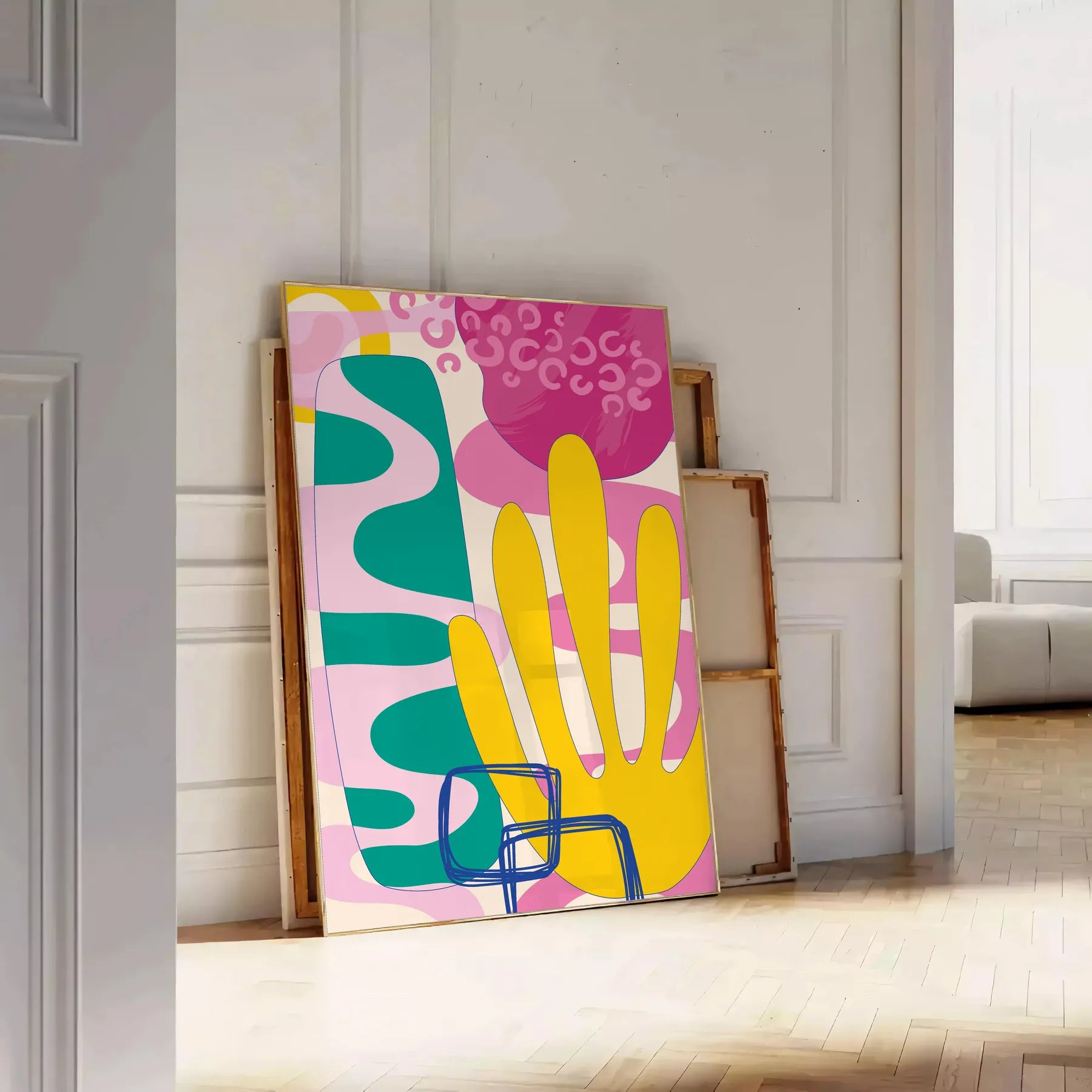 space Boho Chic Wall Art poster stunning blend abstract design room gift personal touch trendy artwork available various sizes A4 cm A0