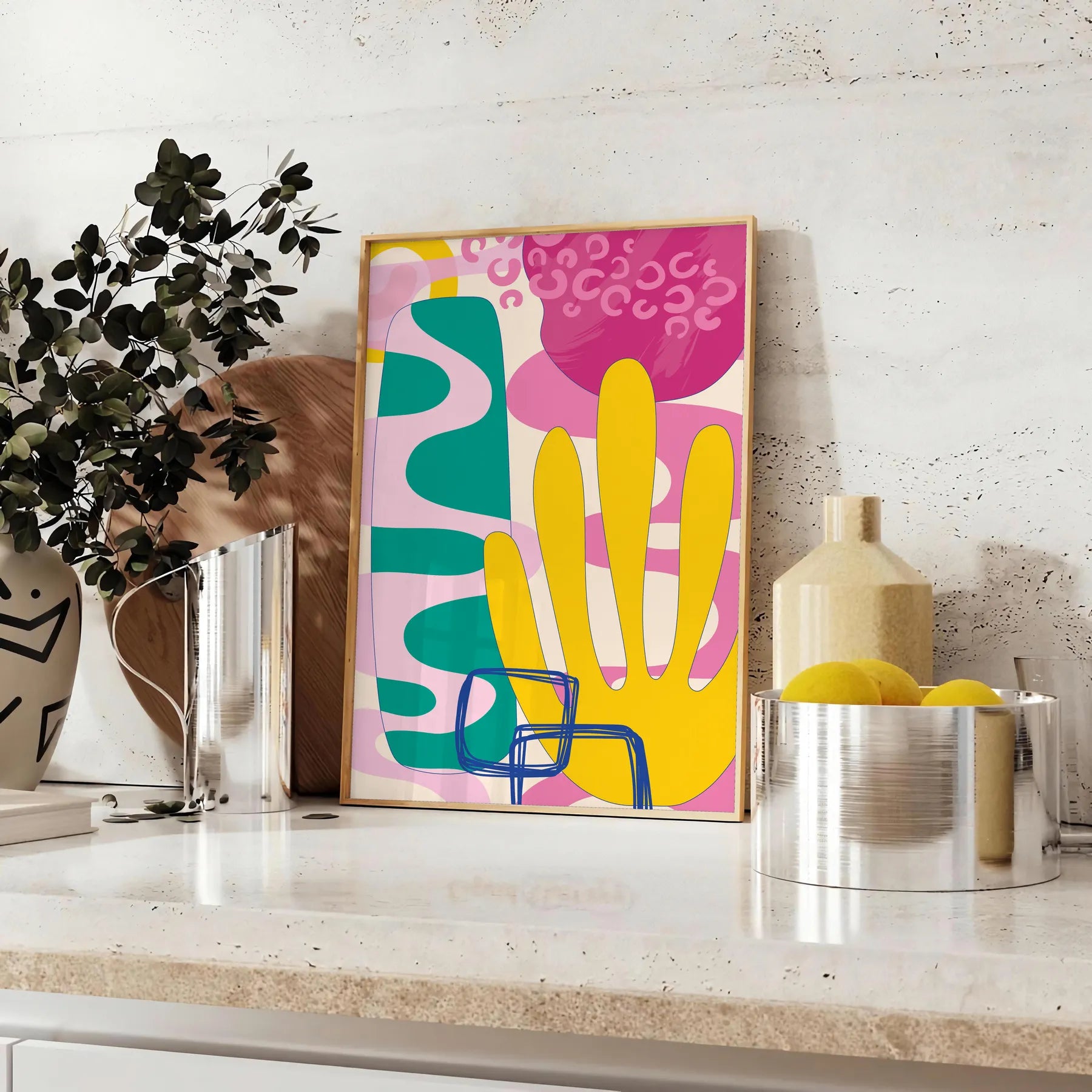 space Boho Chic Wall Art poster stunning blend abstract design room gift personal touch trendy artwork available various sizes A4 cm A0