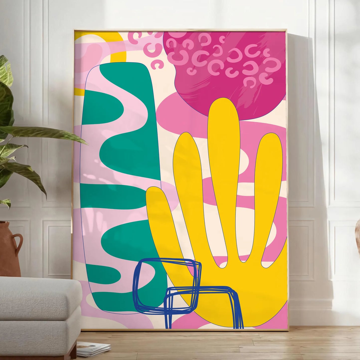 space Boho Chic Wall Art poster stunning blend abstract design room gift personal touch trendy artwork available various sizes A4 cm A0